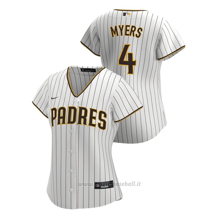 Maglia Baseball Donna San Diego Padres Wil Myers Replica 2020 Primera Bianco